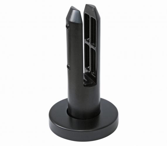 Foto Soporte de suelo SPIGOT 49/182, cristal 12-17,52 AISI 304, RAL 9005