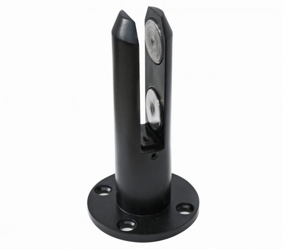 Foto Soporte de suelo SPIGOT 49/182, cristal 12-17,52 AISI 304, RAL 9005