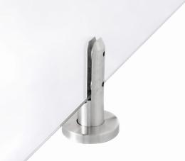 Soporte de suelo SPIGOT 49/182, cristal 12-17,52 AISI 316, SATINADO