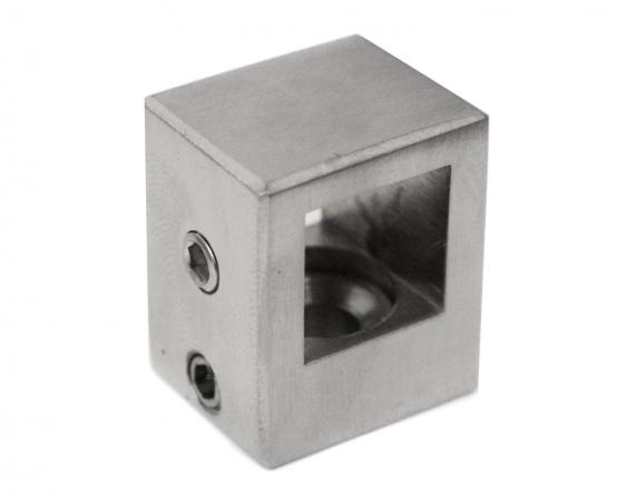 Foto Soporte de travesaño 12x12mm para plano, AISI 304, SATINADO