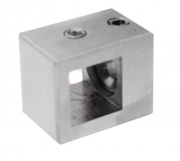 Soporte de travesaño 12x12mm para plano, AISI 304, SATINADO