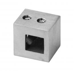 Soporte de travesaño para perfil 10x10mm, AISI 304, SATINADO