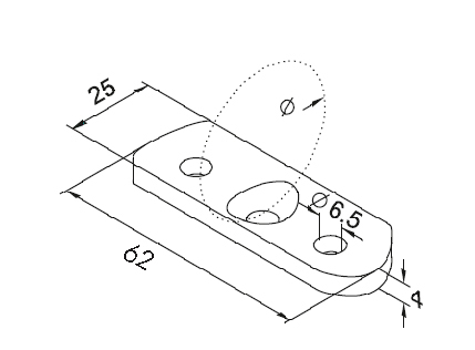 Foto Soporte de tubo para 42,4 mm, AISI 316, SATINADO