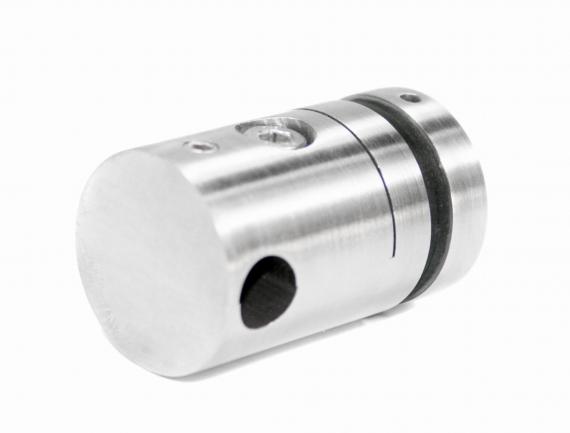 Foto Soporte de vidrio Ø30/37 mm M6 con orificio para tubo Ø10 mm, AISI 316, SATINADO