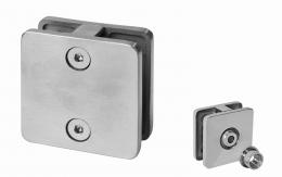 Soporte de vidrio, cuadrado 60x60 cm 180°, AISI 316, SATINADO