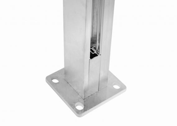 Foto Soporte de vidrio para Poste ranura 1 m, ALUMINIO EN BRUTO