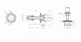 Rótula móvil TC 60 mm, AISI 316, SATINADO