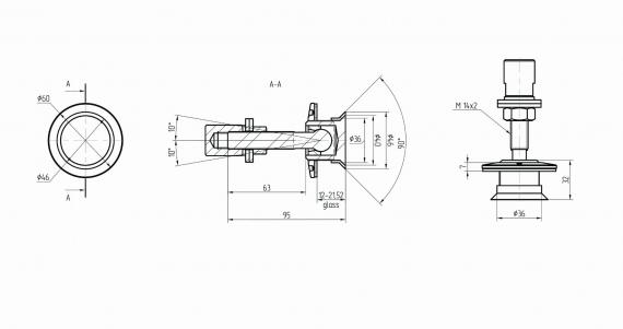 Foto Rótula móvil TC 60 mm, AISI 316, SATINADO