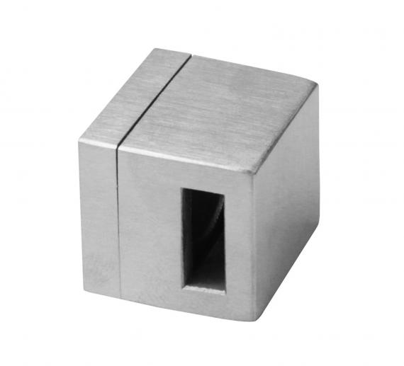 Foto Soporte para barra cuadrada 15x5 mm DERECHO, AISI 304, SATINADO