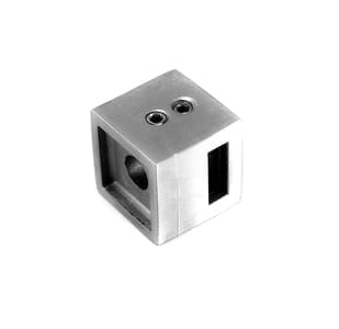 Foto Soporte para barra cuadrada 15x5 mm IZQUIERDO, AISI 304, SATINADO