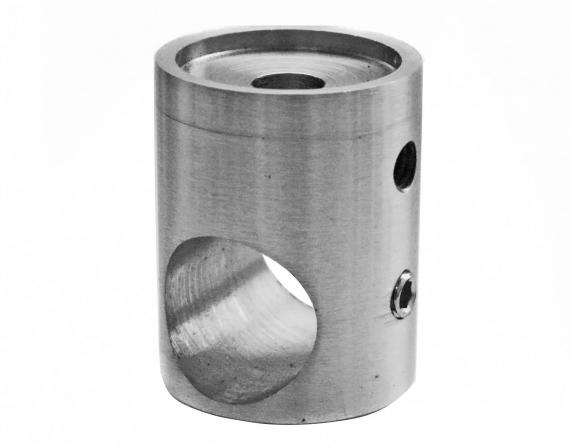 Foto Soporte para barra transversal, orificio pasante Ø14/plano, AISI 304, SATINADO