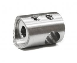 Soporte para barra transversal, orificio pasante Ø10/Ø42,4 mm, AISI 304, SATINADO