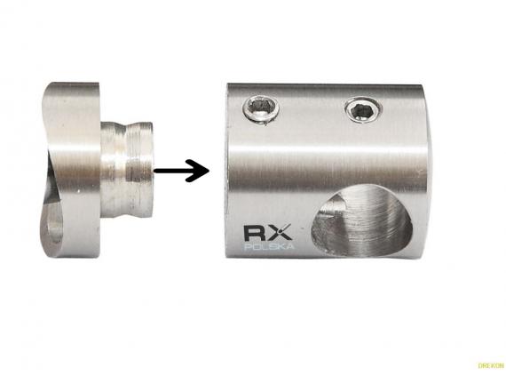 Foto Soporte para barra transversal, orificio pasante para Ø10/Ø42,4 mm, AISI 304, SATINADO