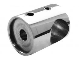 Soporte para barra transversal, orificio pasante Ø16 mm/plano, AISI 304, Pulido