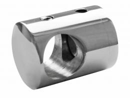 Soporte para barra transversal, orificio pasante Ø16 mm/plano, AISI 304, Pulido