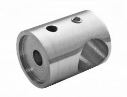 Soporte para barra transversal, orificio pasante Ø16/plano, AISI 304, SATINADO