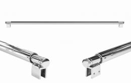 Soporte para cabina de ducha vidrio‑vidrio, AISI 304, SATINADO