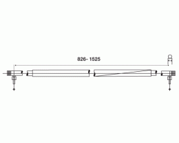 Soporte para cabina de ducha vidrio‑vidrio, AISI 304, SATINADO