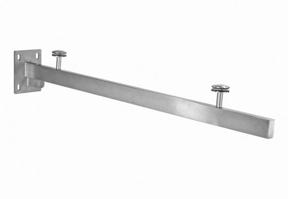 Foto Soporte para marquesina de vidrio de perfil 60x40 mm, AISI 304, SATINADO