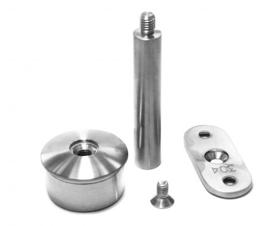 Foto Soporte para pasamanos plano/42,4 mm, AISI 304, SATINADO.