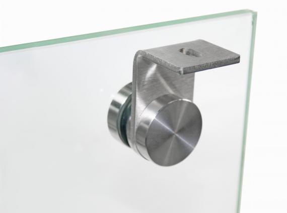 Foto Soporte para vidrio - Ø 40/8mm, con ángulo, AISI 304, SATINADO