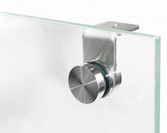 Foto Soporte para vidrio - Ø 40/8mm, con ángulo, AISI 304, SATINADO