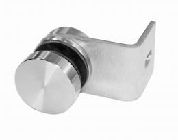 Soporte para vidrio - Ø 40/8mm, con ángulo, AISI 304, SATINADO