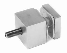 Soporte para vidrio 40x40mm, dist. 30mm, AISI 304, SATINADO