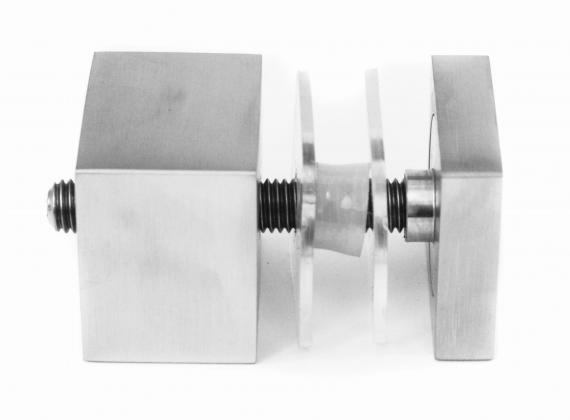 Foto Soporte para vidrio 40x40mm, dist. 30mm, AISI 304, SATINADO