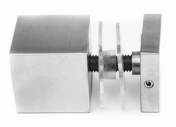 Foto Soporte para vidrio 40x40mm, dist. 40mm, AISI 304, SATINADO