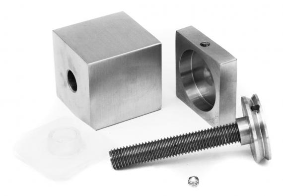 Foto Soporte para vidrio 40x40mm, dist. 40mm, AISI 304, SATINADO