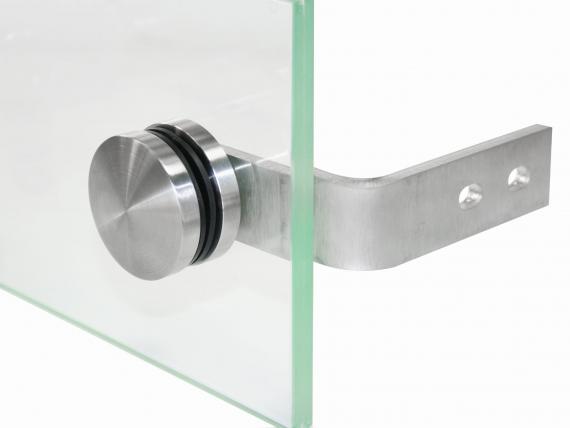 Foto Soporte para vidrio - Ø 50 mm, con ángulo, AISI 304, SATINADO