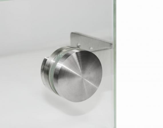 Foto Soporte para vidrio - Ø 50 mm, con ángulo, AISI 304, SATINADO