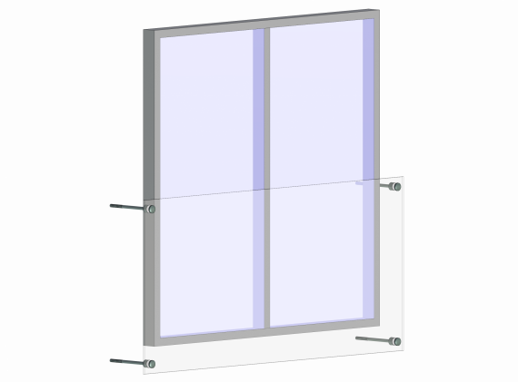 Foto Soporte para vidrio Portfenetr fi 30mm con varilla 16x320mm, AISI 304, SATINADO
