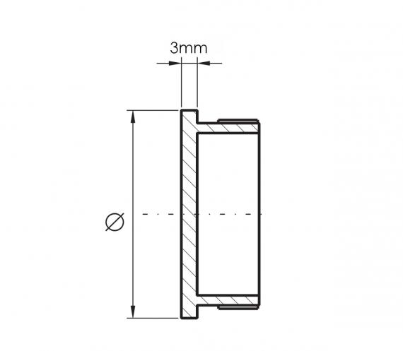 Foto Tapón final para 42,4 x 2 mm, AISI 304, SATINADO