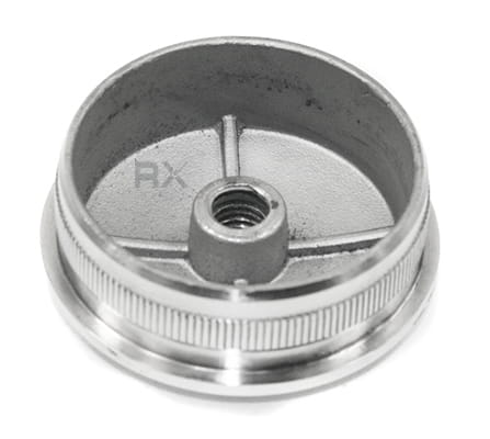 Foto Tapón terminal 48,3 x 2 mm, rosca M8, AISI 304, PULIDO Pulido