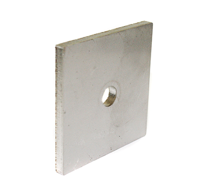 Foto Tapón terminal 50x50x4mm orificio 8mm, AISI 304, EN BRUTO