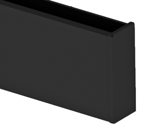 Foto Tapa para perfil ETP.001.01.AL.A, ALUMINIO, RAL 9005 MATE