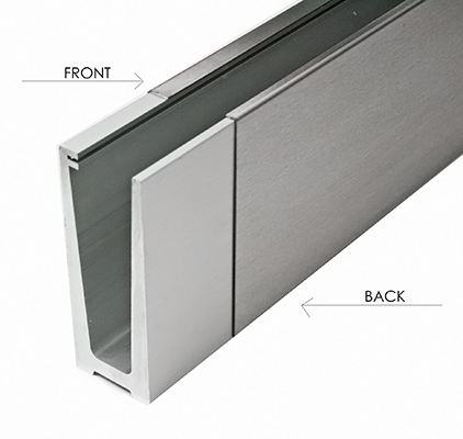 Foto Tapa para perfil ETP.001.01.AL.A - PARTE FRONTAL 2,5 m, SATINADO