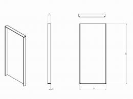 Tapa para perfil ETP.005.01.AL.A, ALUMINIO ANODIZADO
