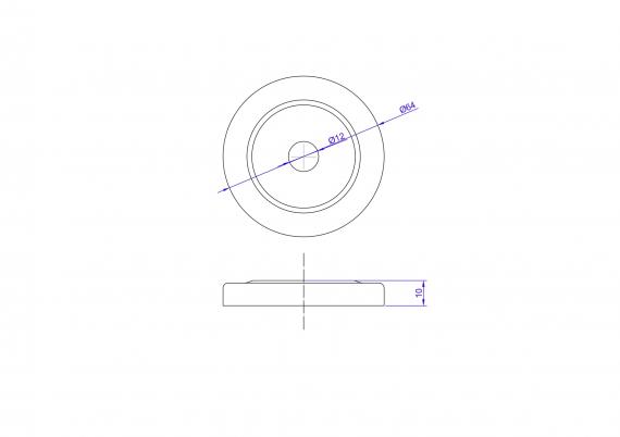 Foto Tapa para tubo 12/64 mm, AISI 304, SATINADO