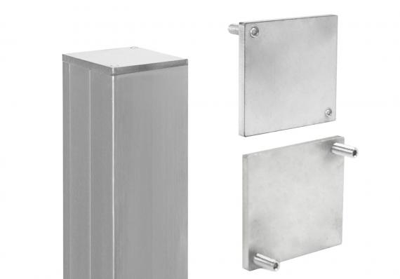 Foto Tapa terminal de ESQUINA de RANURA 55x50mm, AISI 304, EN BRUTO