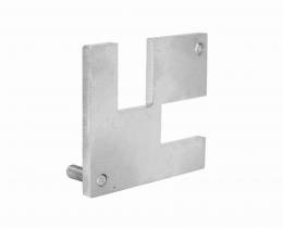 Tapa terminal de ESQUINA EN Y RANURA 55x50mm, AISI 304, BRUTO