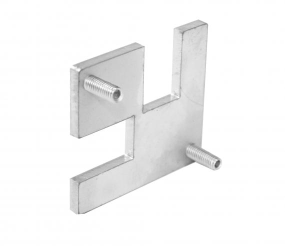 Foto Tapa terminal de ESQUINA EN Y de RANURA 55x50mm, AISI 304, EN BRUTO