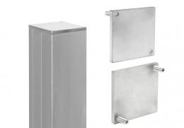 Tapa terminal de INICIO/CONEXIÓN RANURA 55x50mm, AISI 304, EN BRUTO