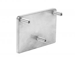 Tapa terminal de pasamanos 60x40mm, AISI 304, EN BRUTO