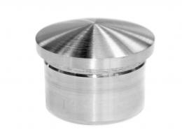 Tapa terminal para pegar a tubo 33,7x2mm, AISI 304, SATINADO