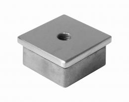 Tapa terminal para perfil 40x40x2 mm con rosca M8, AISI 304, SATINADO