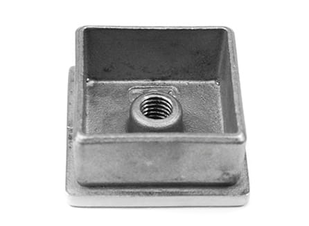Foto Tapa terminal para perfil 40x40x2 mm con rosca M8, AISI 304, SATINADO