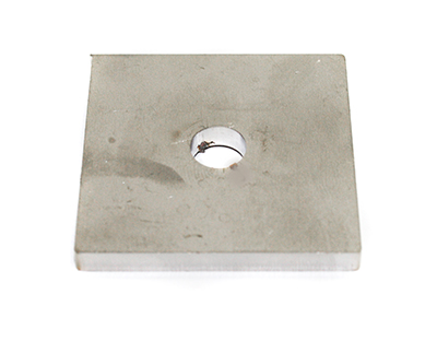 Foto Tapa terminal para soldar 40x40x4mm orificio Ø 12mm, AISI 304, EN BRUTO